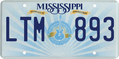 MS license plate LTM893