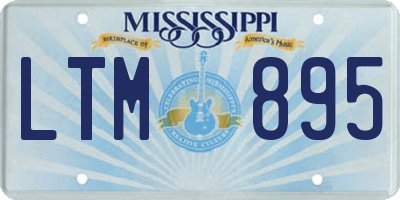 MS license plate LTM895