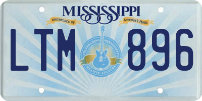 MS license plate LTM896