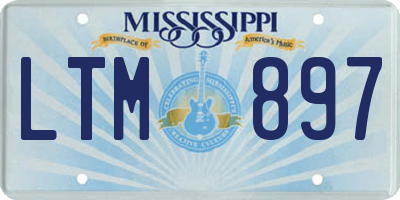 MS license plate LTM897