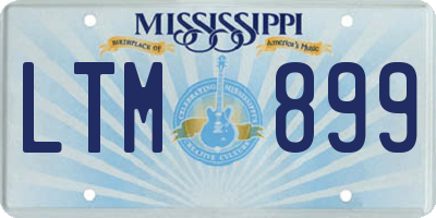 MS license plate LTM899