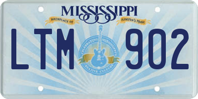 MS license plate LTM902