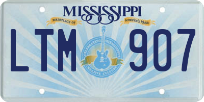 MS license plate LTM907