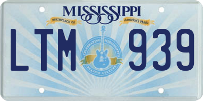 MS license plate LTM939