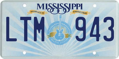 MS license plate LTM943