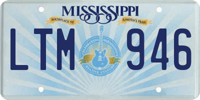 MS license plate LTM946