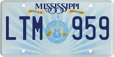 MS license plate LTM959
