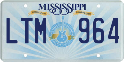 MS license plate LTM964