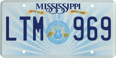 MS license plate LTM969