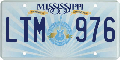 MS license plate LTM976