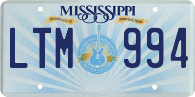 MS license plate LTM994