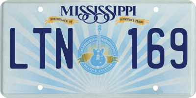 MS license plate LTN169