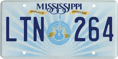 MS license plate LTN264