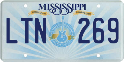 MS license plate LTN269