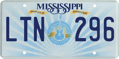 MS license plate LTN296