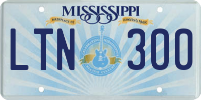MS license plate LTN300
