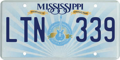 MS license plate LTN339