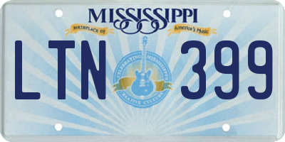 MS license plate LTN399