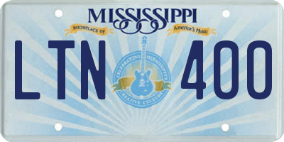 MS license plate LTN400