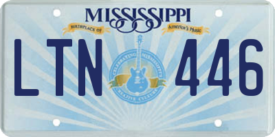 MS license plate LTN446