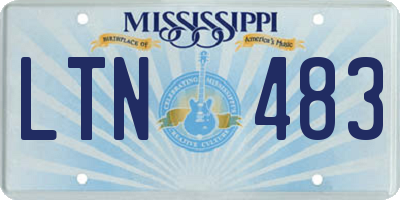 MS license plate LTN483