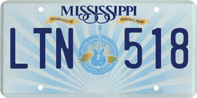 MS license plate LTN518
