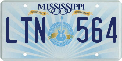 MS license plate LTN564