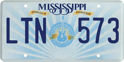 MS license plate LTN573
