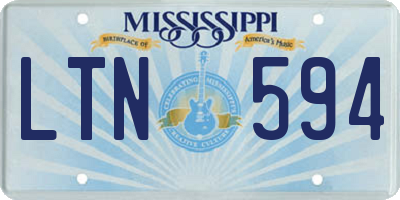 MS license plate LTN594
