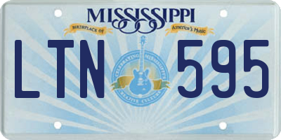 MS license plate LTN595