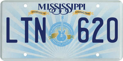 MS license plate LTN620