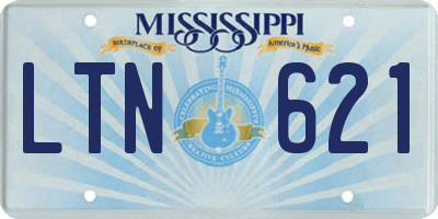 MS license plate LTN621