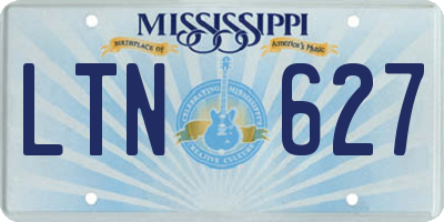 MS license plate LTN627
