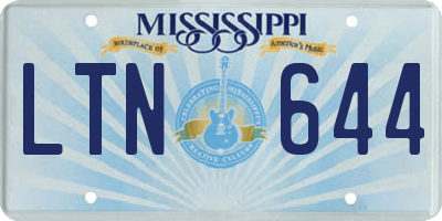 MS license plate LTN644