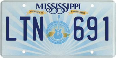 MS license plate LTN691