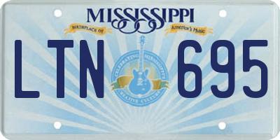 MS license plate LTN695