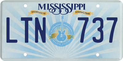 MS license plate LTN737