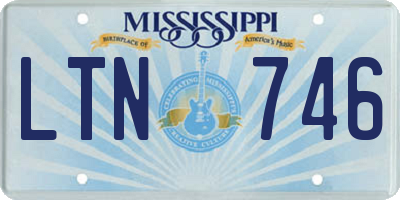 MS license plate LTN746