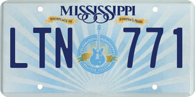 MS license plate LTN771