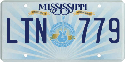 MS license plate LTN779