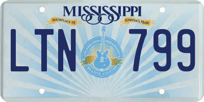 MS license plate LTN799