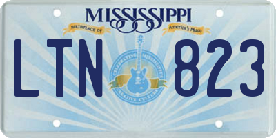 MS license plate LTN823