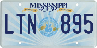 MS license plate LTN895