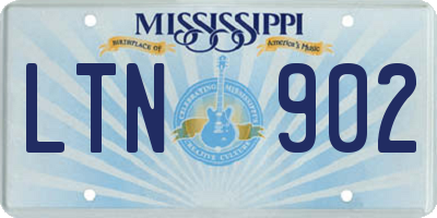 MS license plate LTN902