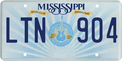 MS license plate LTN904
