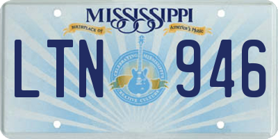 MS license plate LTN946