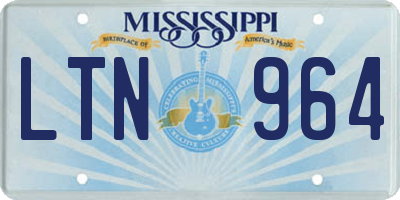 MS license plate LTN964