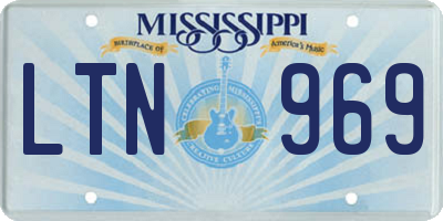 MS license plate LTN969