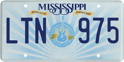 MS license plate LTN975