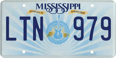 MS license plate LTN979